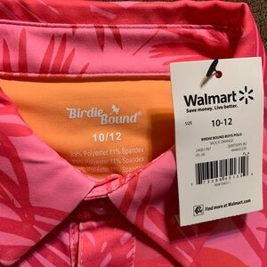 Birdie Bound Boys Pink Polo Shirt Brand New With tags Size 10/12